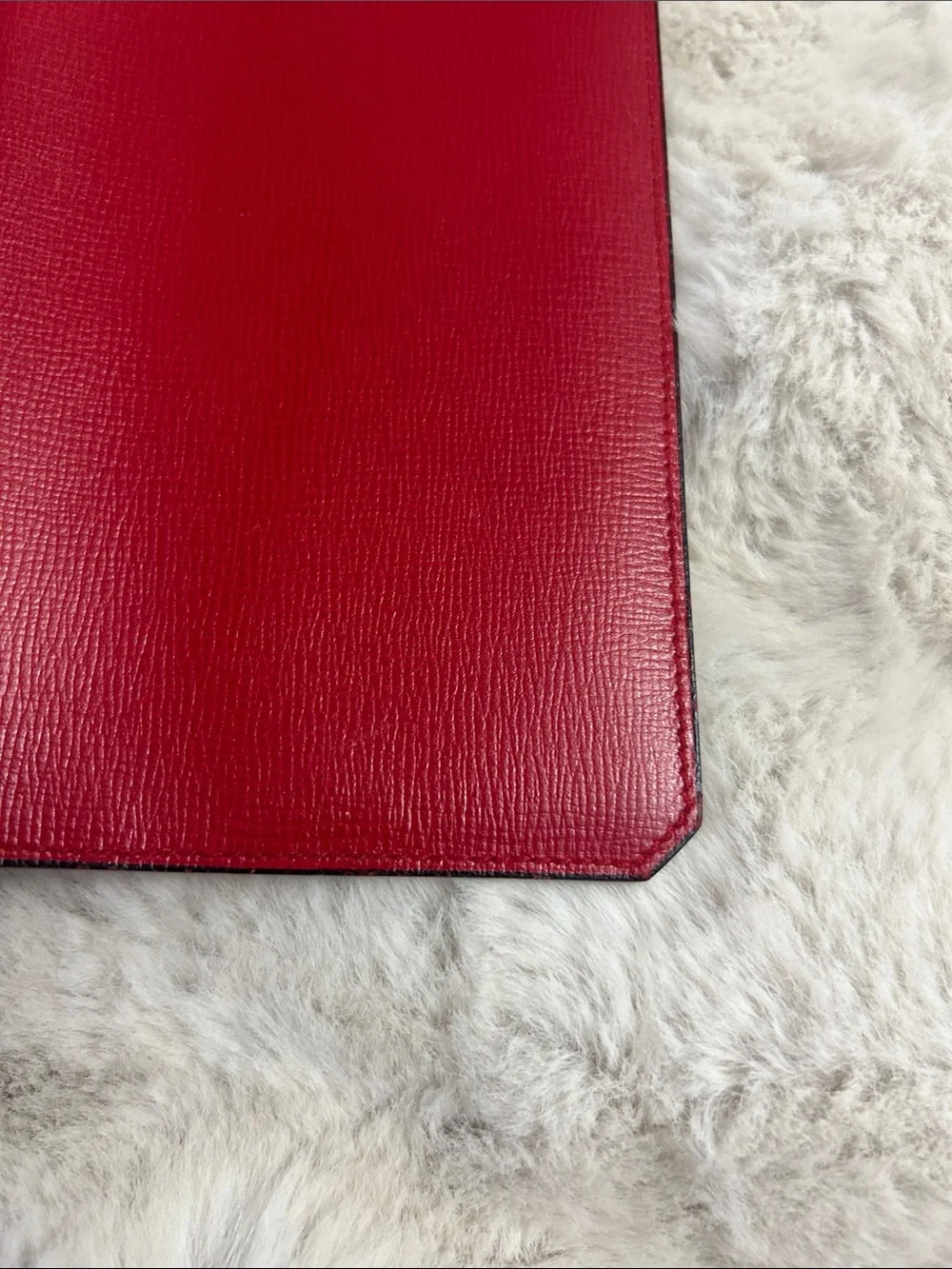 Valextra long red leather travel wallet Passport holder Retail $550
